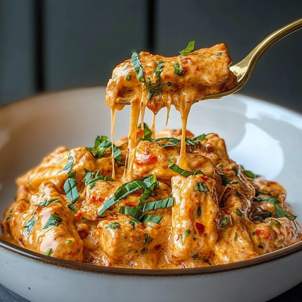 Recipe preparation for Creamy Tomato Garlic Pasta