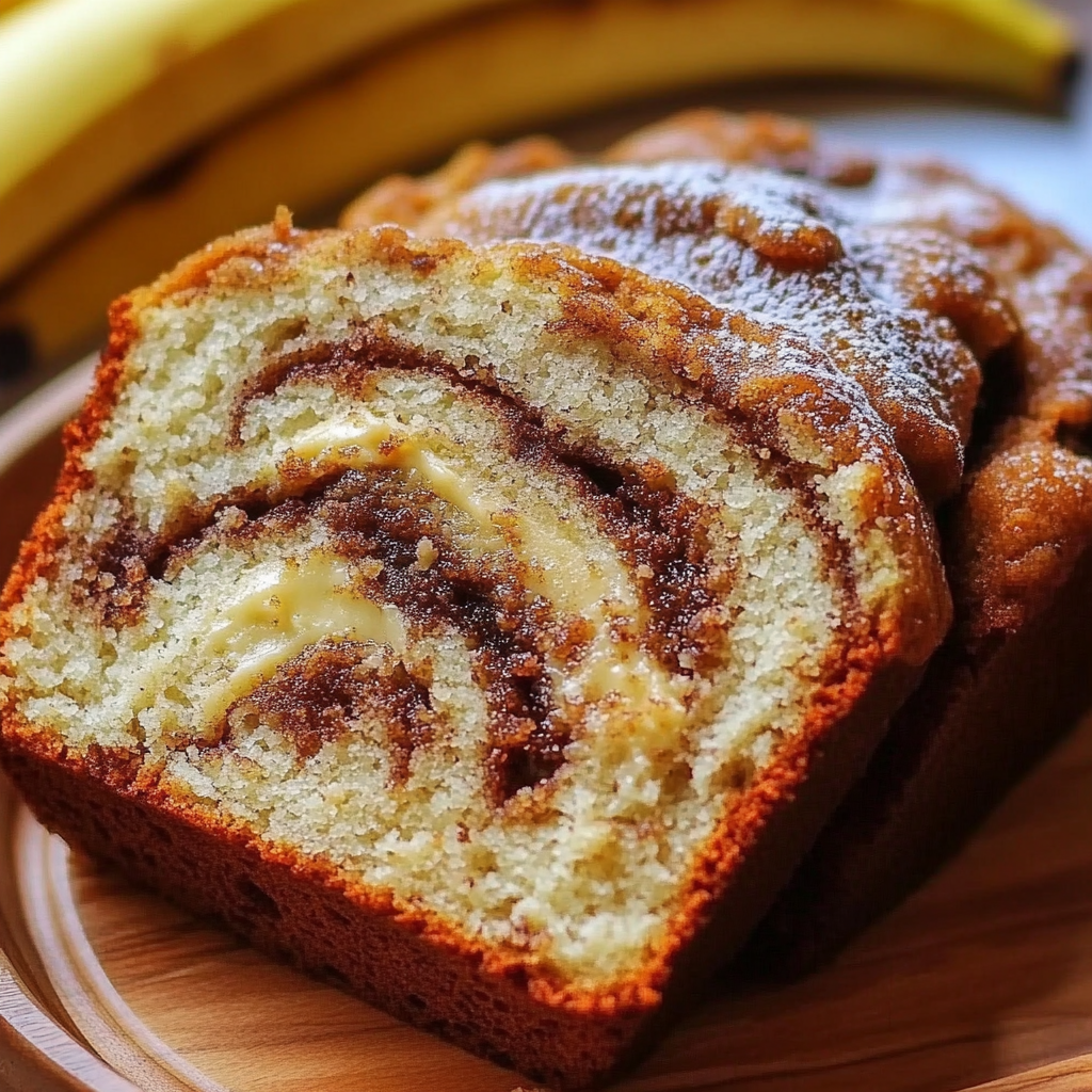 Recipe preparation for Cinnamon Swirl Banana Bread