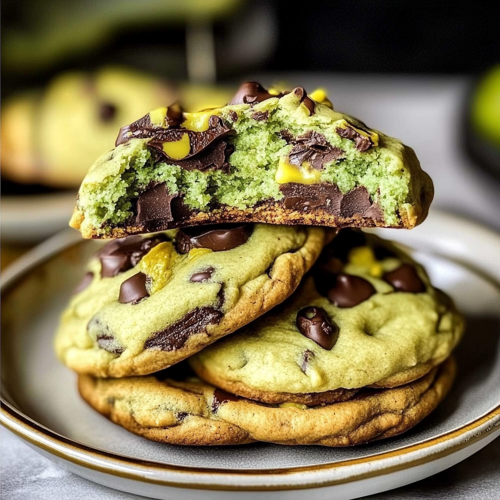 Recipe preparation for Pistachio Cream Chocolate Cookies