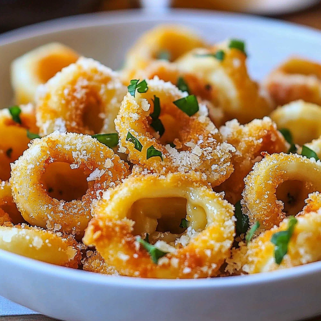 Recipe preparation for Crispy Parmesan Tortellini