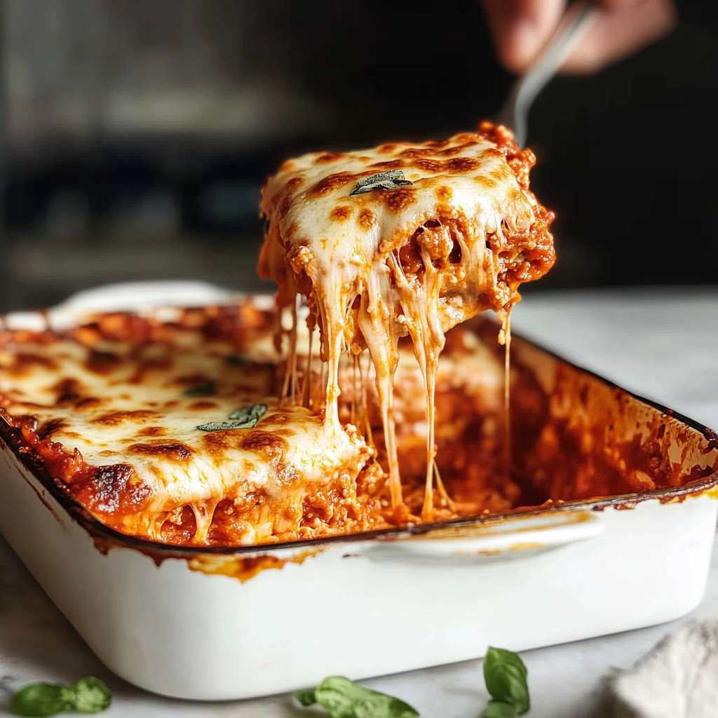 Recipe preparation for Homemade Lasagna
