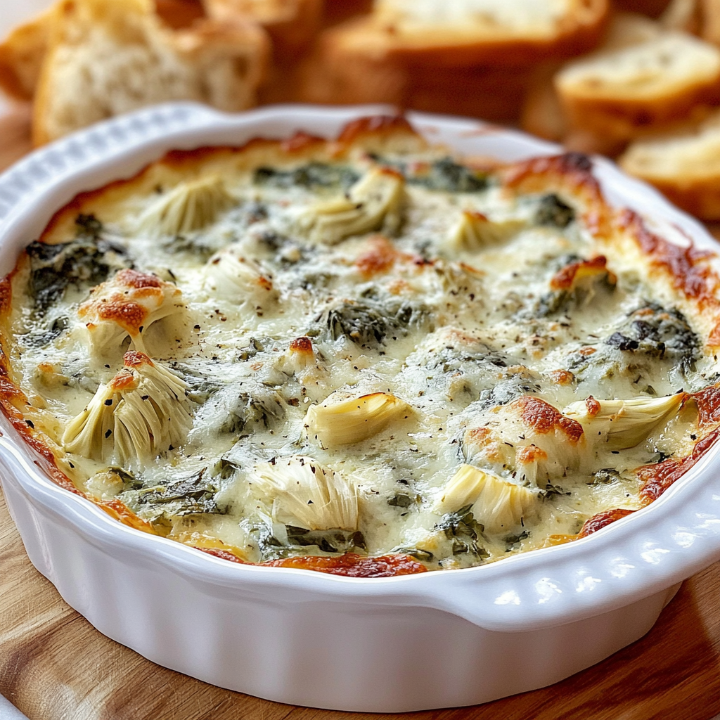 Recipe preparation for Spinach and Artichoke Dip