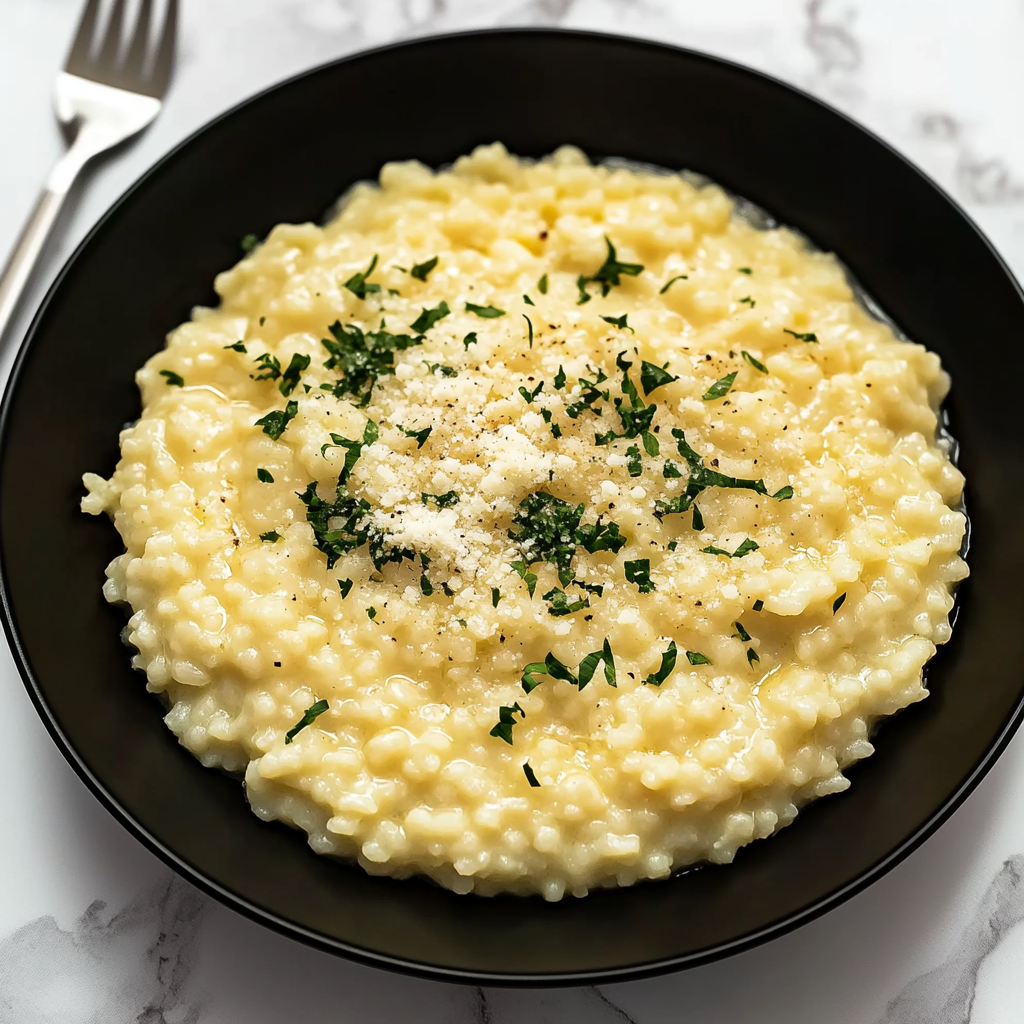 Recipe preparation for Parmesan Risotto