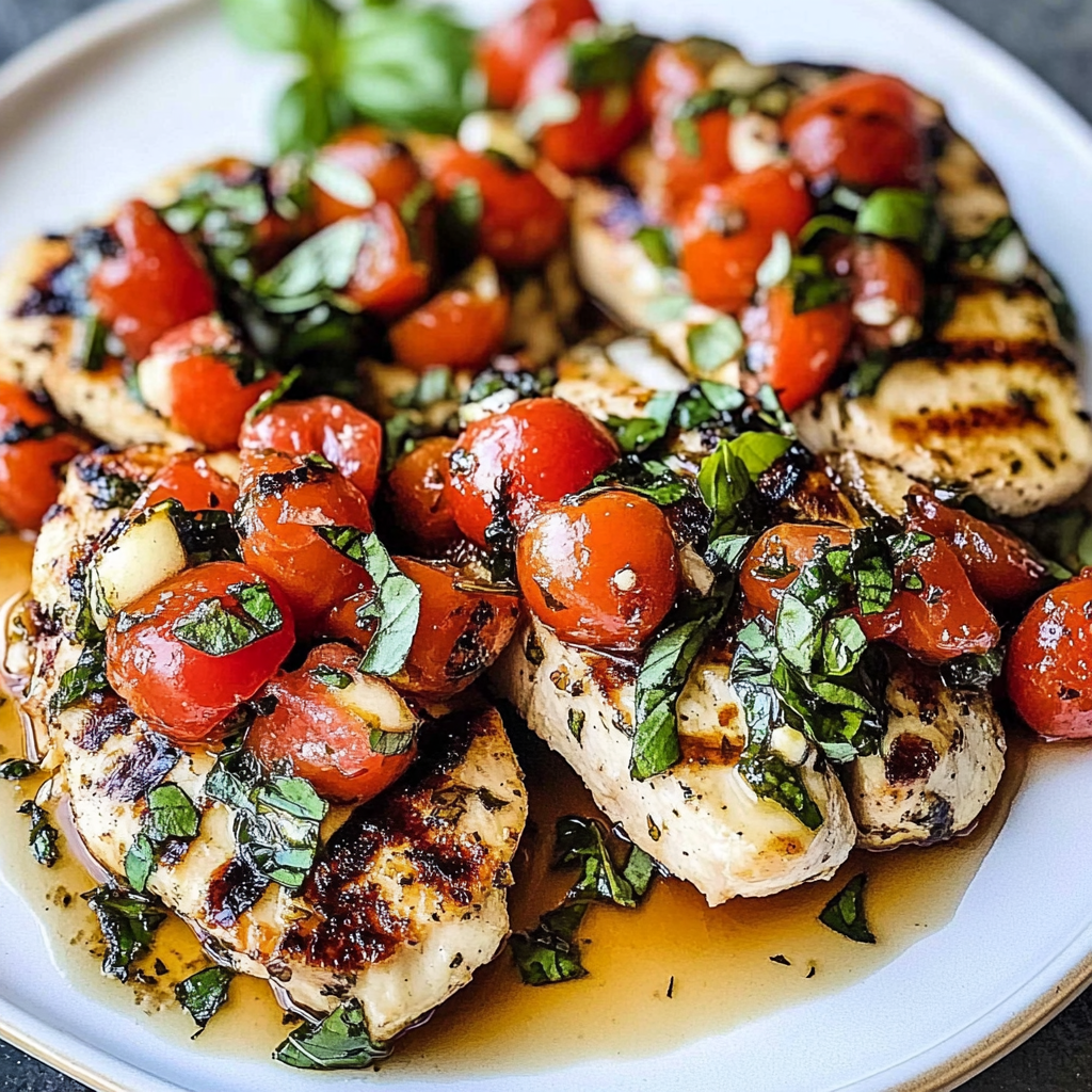 Recipe preparation for Chicken Bruschetta