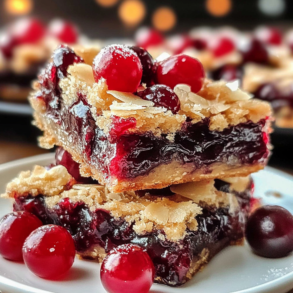 Recipe preparation for Christmas Cherry Bars