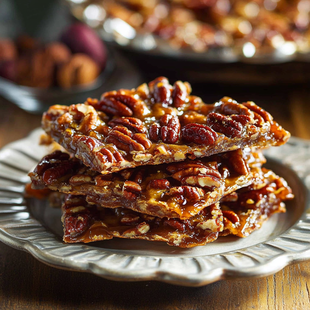 Recipe preparation for Pecan Pie Bark Thanksgiving Delight