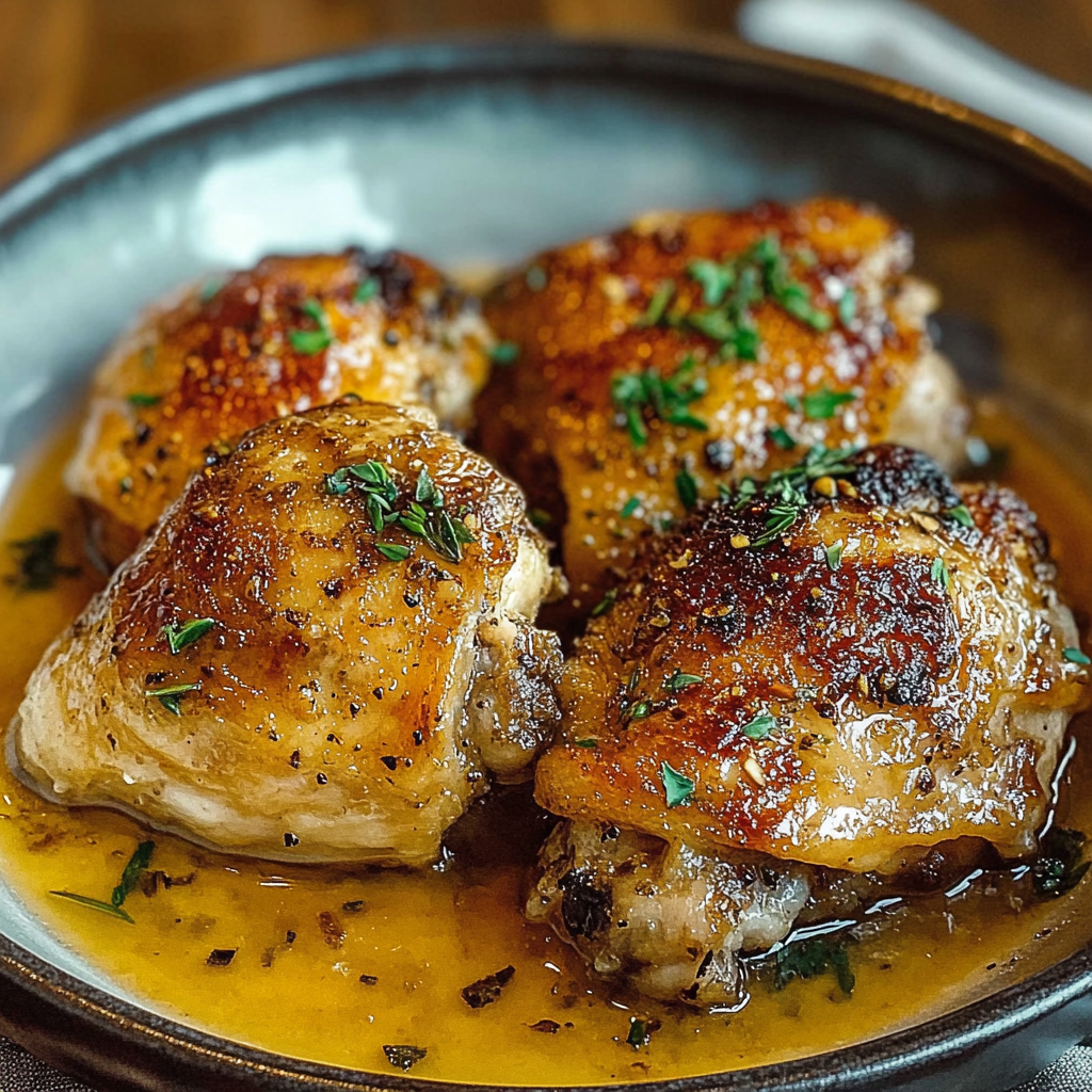 Recipe preparation for Baked Boneless Chicken Thighs