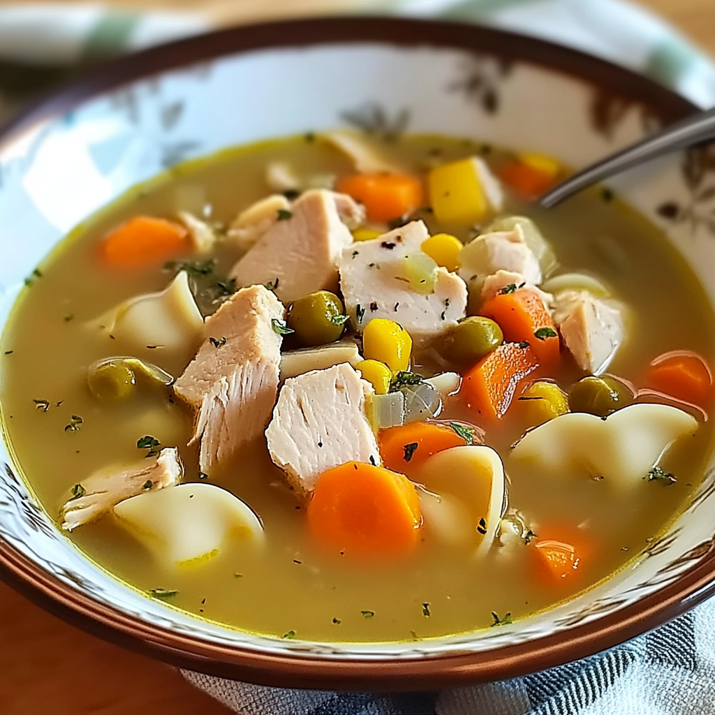 Recipe preparation for Mom's Turkey Soup