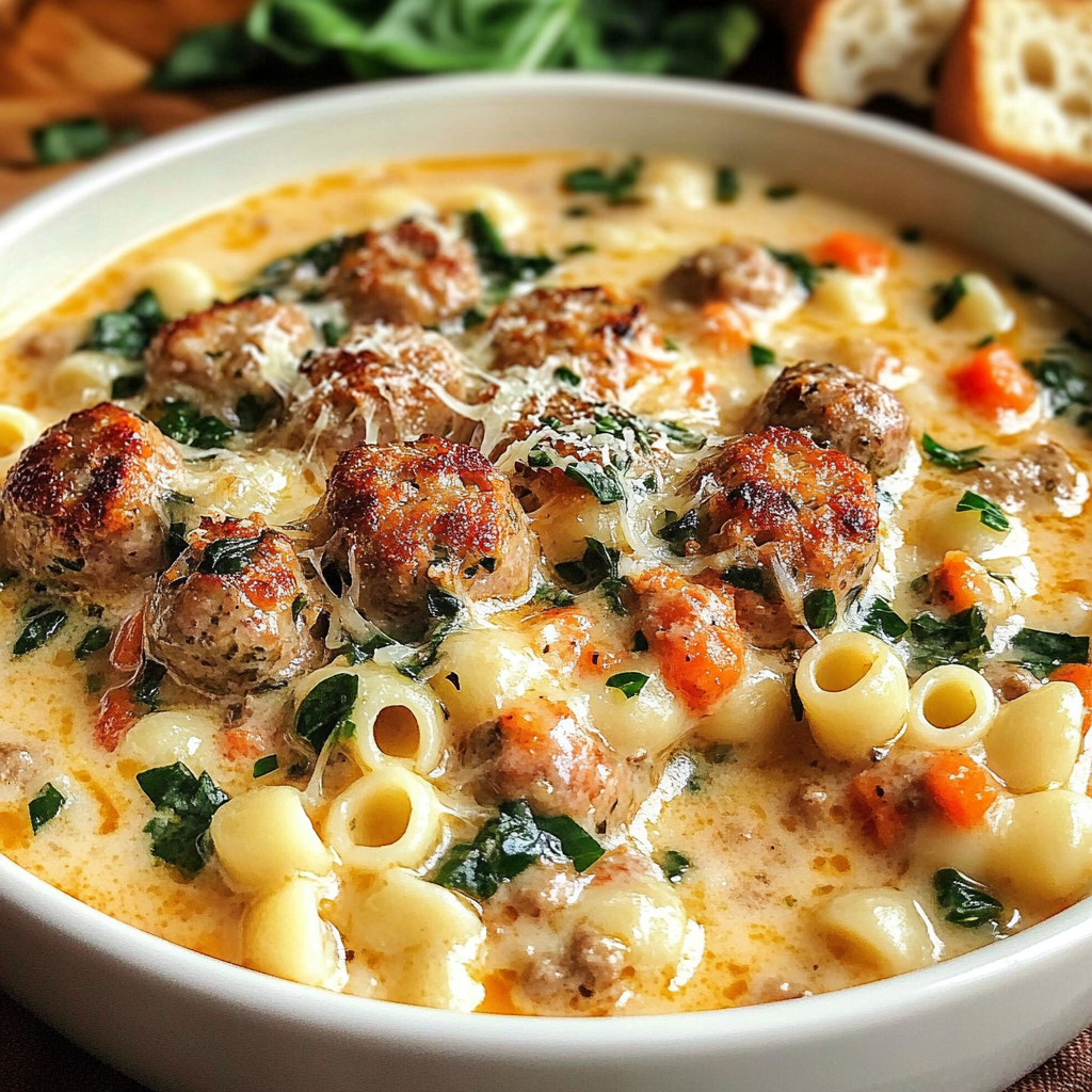 Recipe preparation for Creamy Parmesan Italian Sausage
