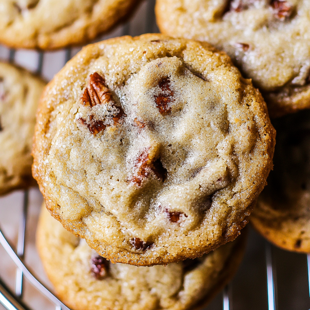 Recipe preparation for Butter Pecan Cookies
