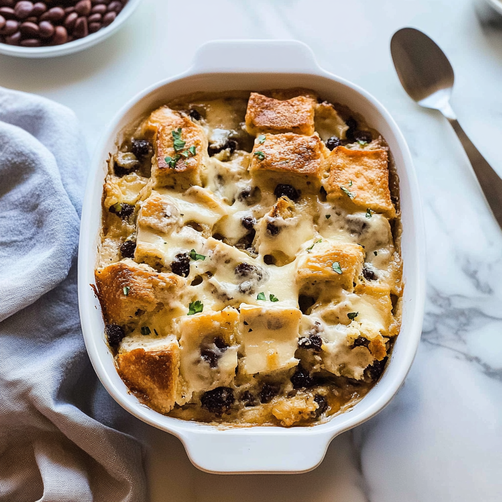 Recipe preparation for Mexican Bread Pudding