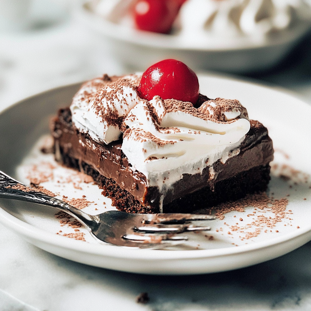 Recipe preparation for Chocolate Peppermint Pudding Cake