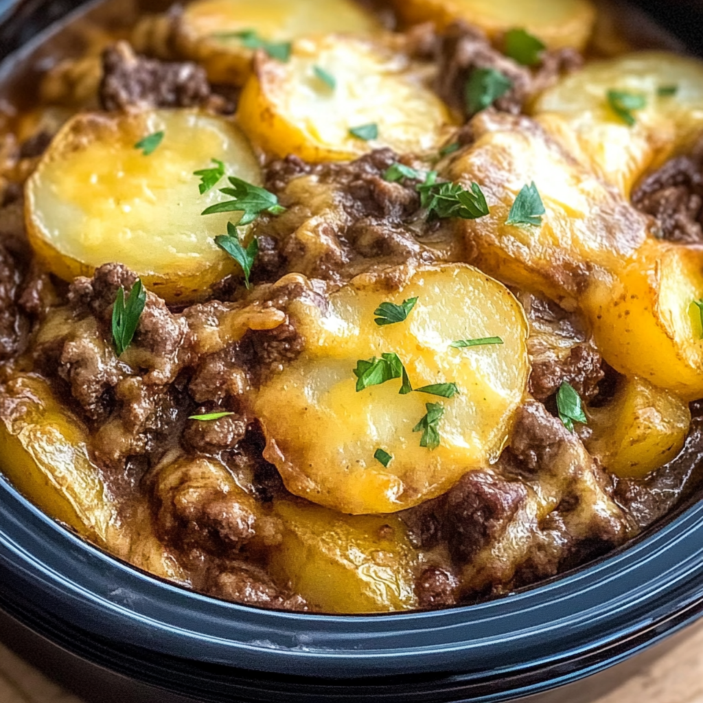 Recipe preparation for Beef Potato Slow Cooker