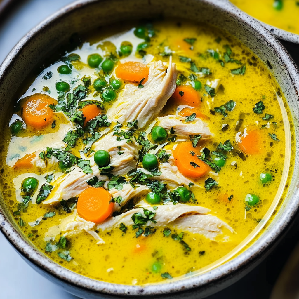 Recipe preparation for Turmeric Chicken Soup