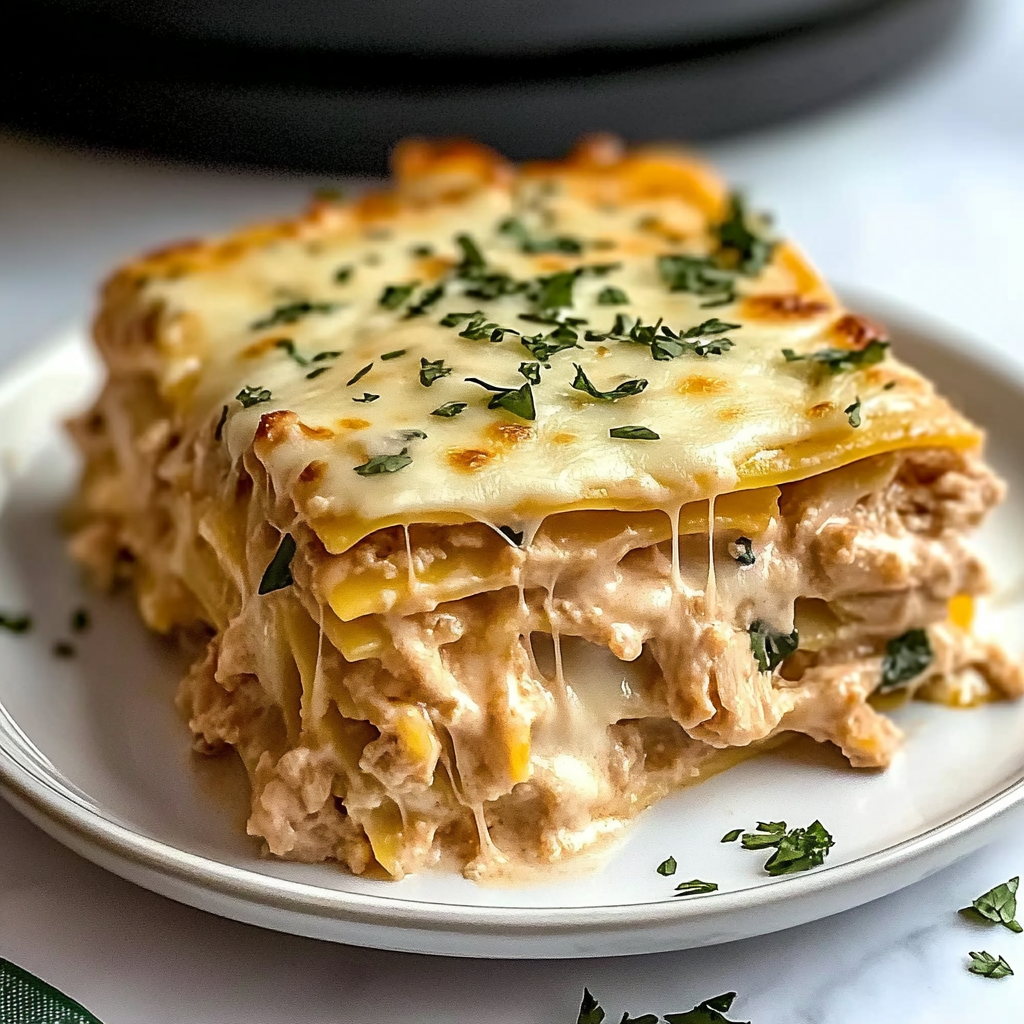 Recipe preparation for Crock Pot Chicken Lasagna