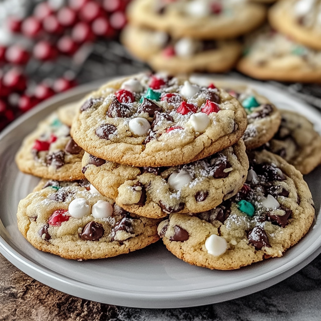 Recipe preparation for Winter Wonderland Chocolate Chip Christmas Cookies