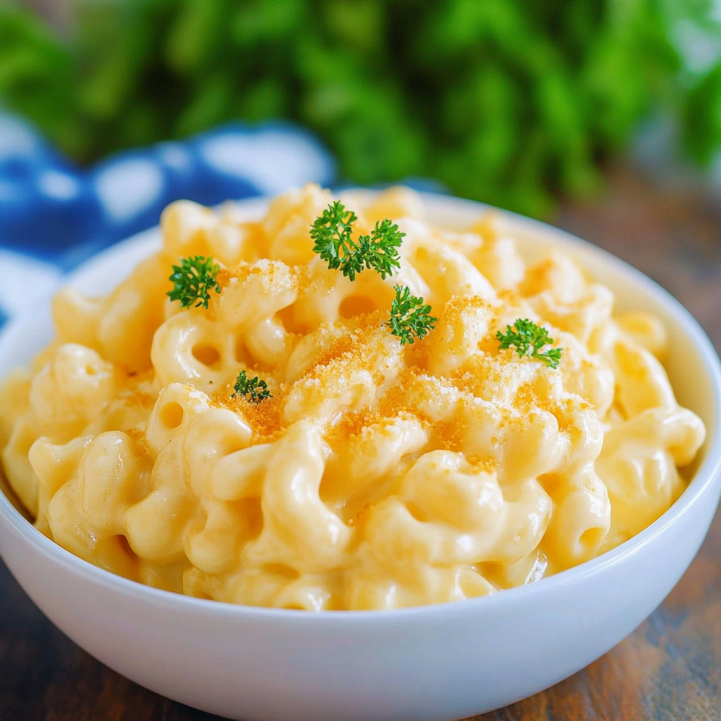 Recipe preparation for Creamy Mac and Cheese