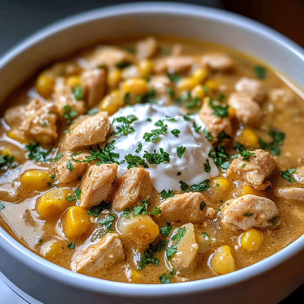 Recipe preparation for Creamy white chicken chili