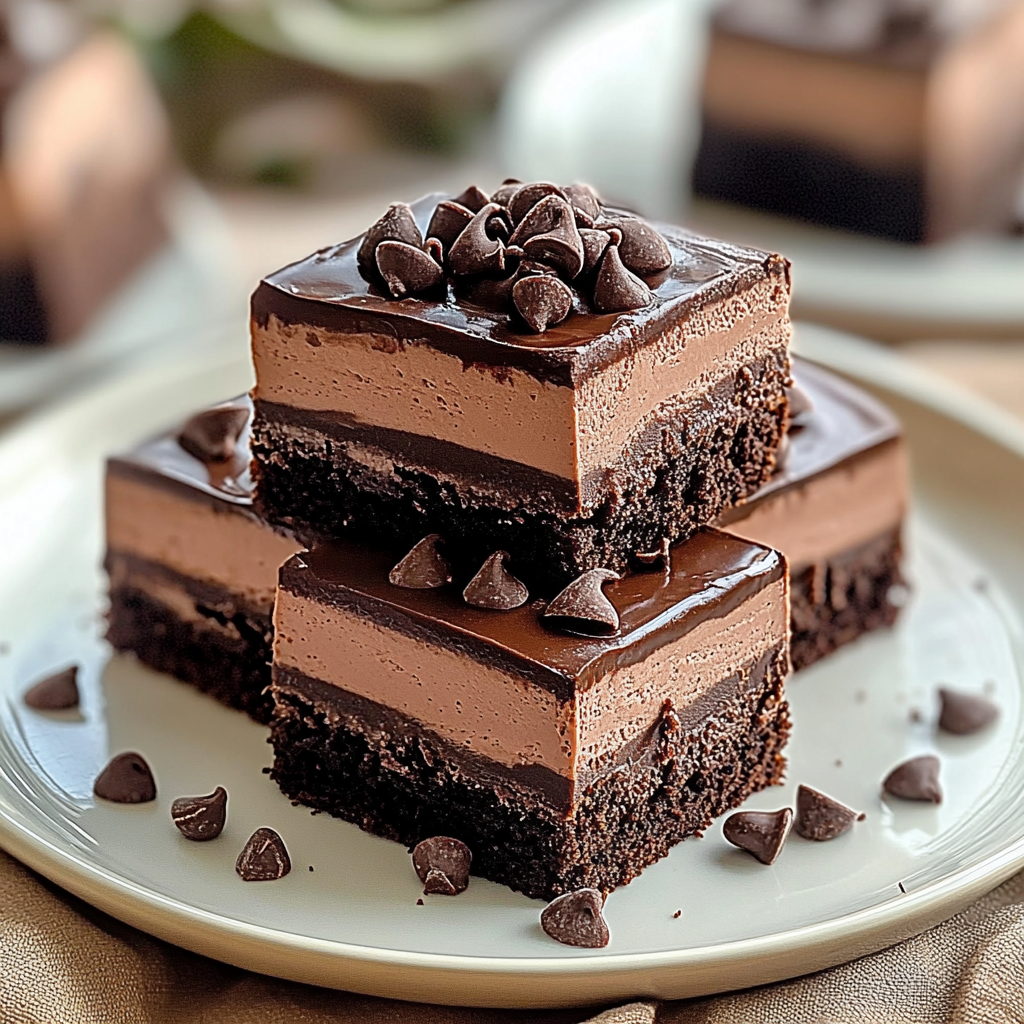 Recipe preparation for Chocolate Mousse Brownies