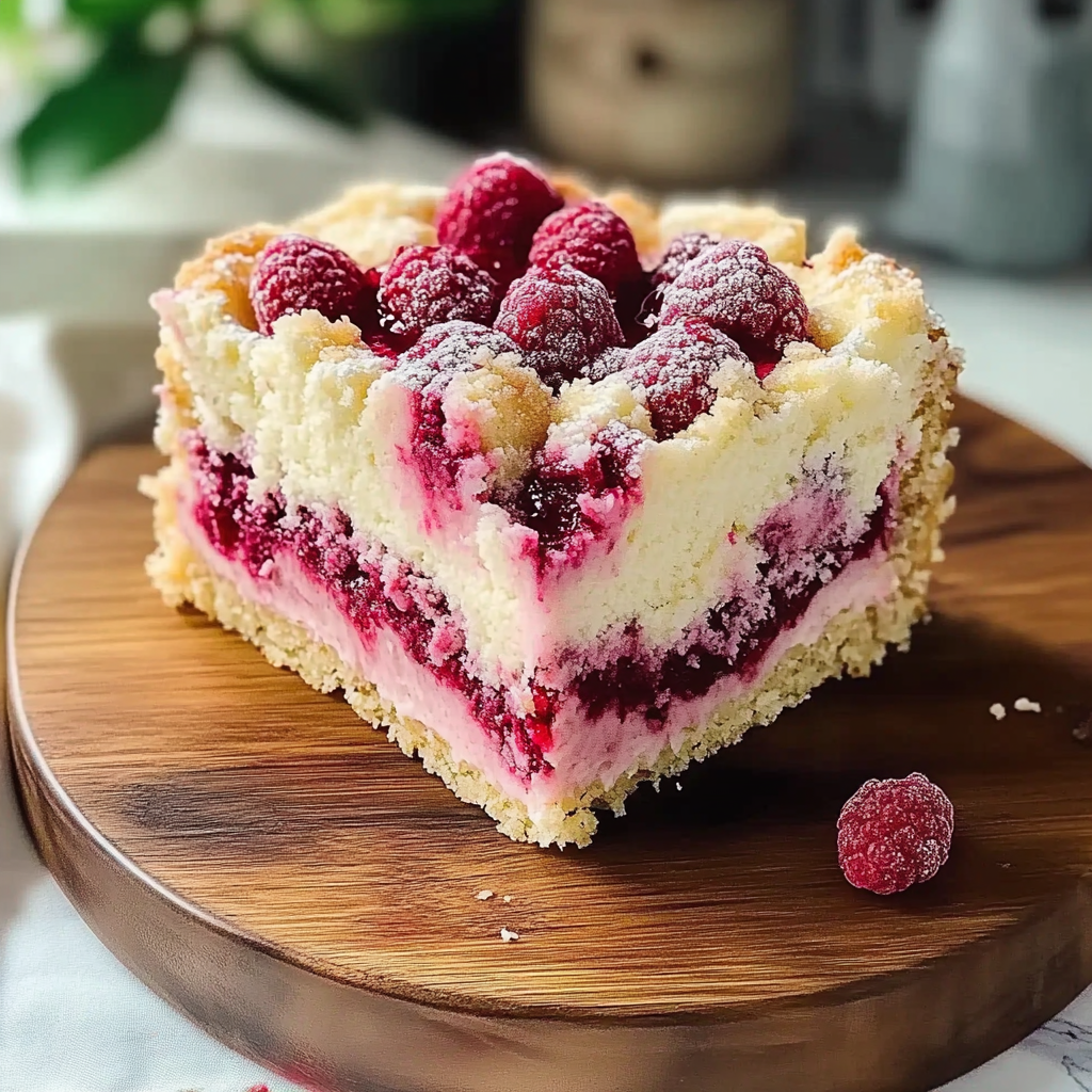 Recipe preparation for Raspberry Cream Cheese Coffee Cake