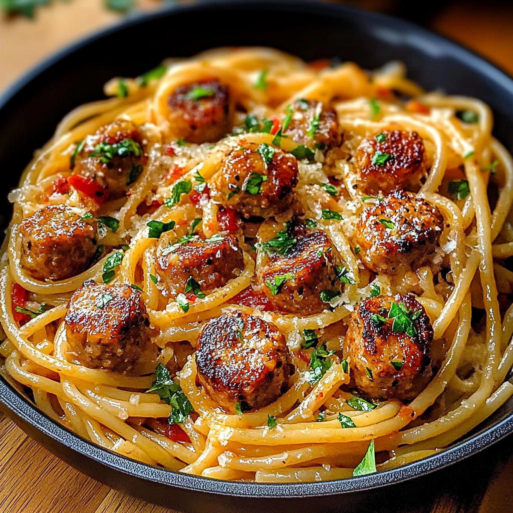 Recipe preparation for Sticky Honey Garlic Pasta