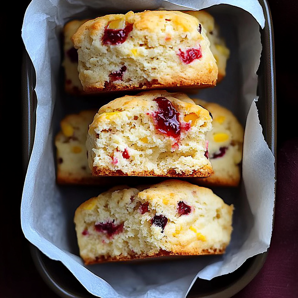 Recipe preparation for Holiday Cranberry Cream Cheese Scones