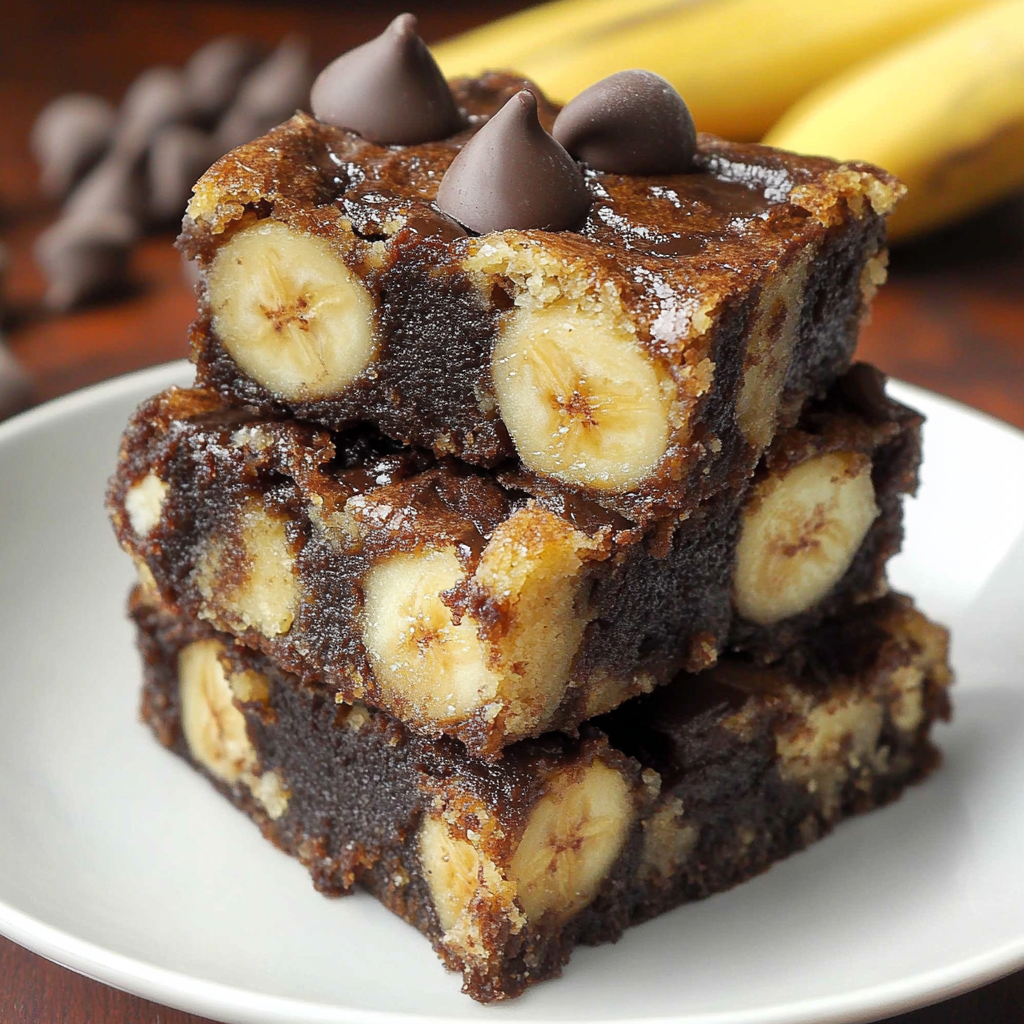 Recipe preparation for Chocolate Banana Bars Easy