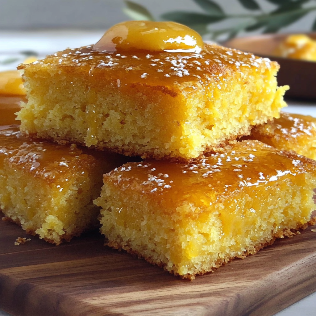 Recipe preparation for Honey Butter Cornbread Magic