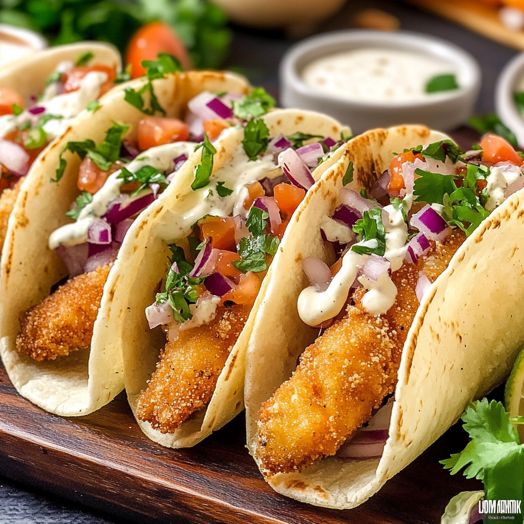 Recipe preparation for Crispy Fish Tacos