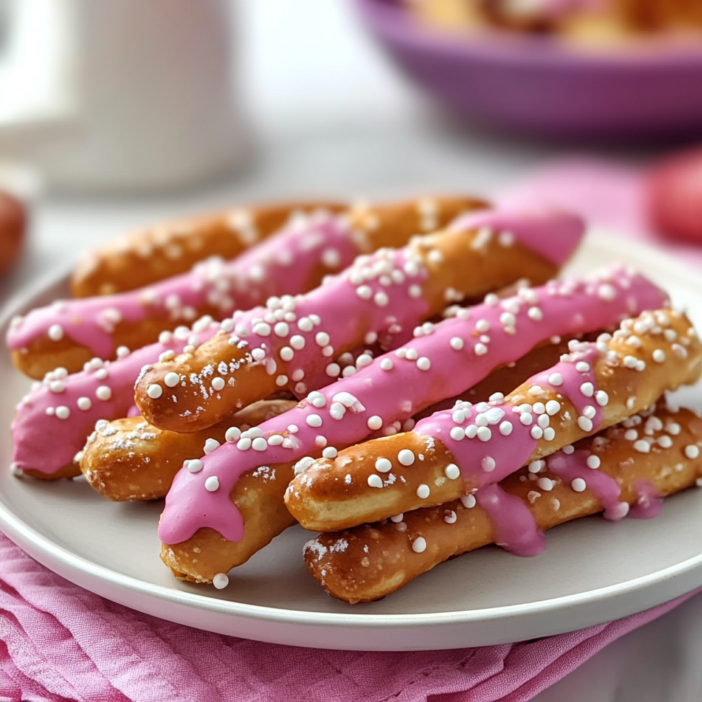 Recipe preparation for Valentine’s Pretzels