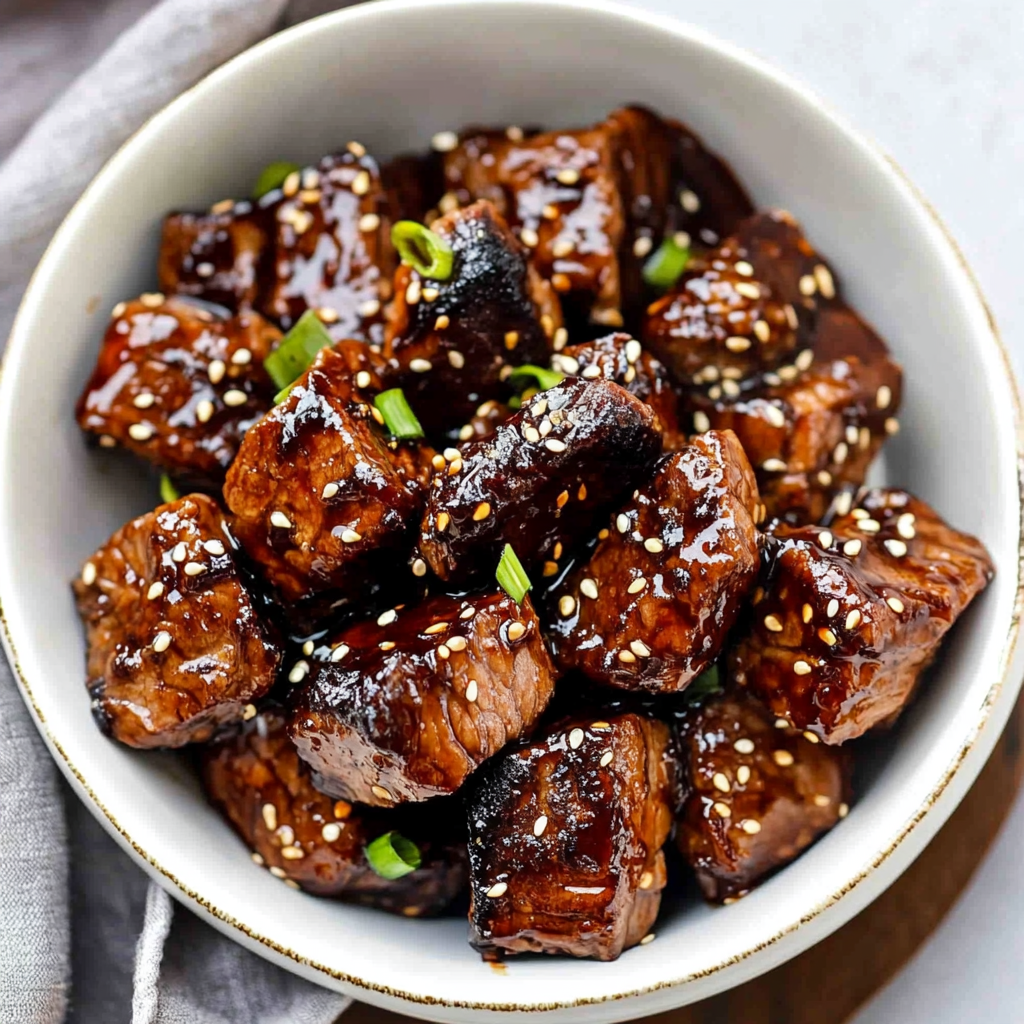 Recipe preparation for Asian Steak Bites