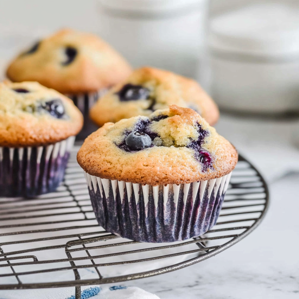 Recipe preparation for Healthy Blueberry Muffins