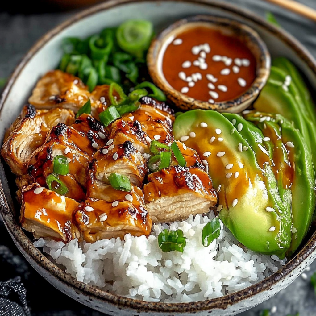Recipe preparation for Spicy Honey Ginger Chicken Bowls