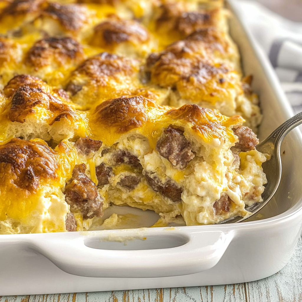 Recipe preparation for Easy Breakfast Casserole Sausage