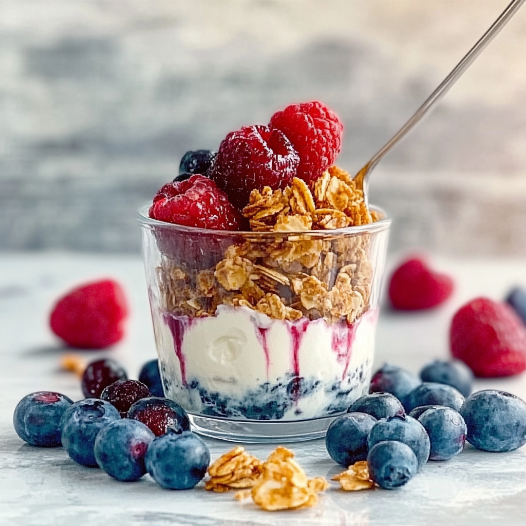 Recipe preparation for Greek Yogurt Berry