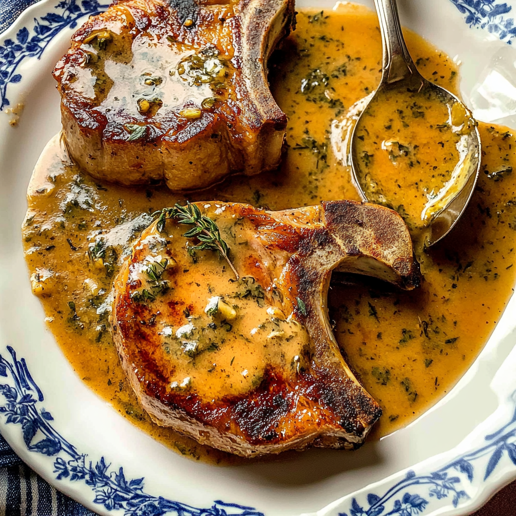 Recipe preparation for cider pork chops