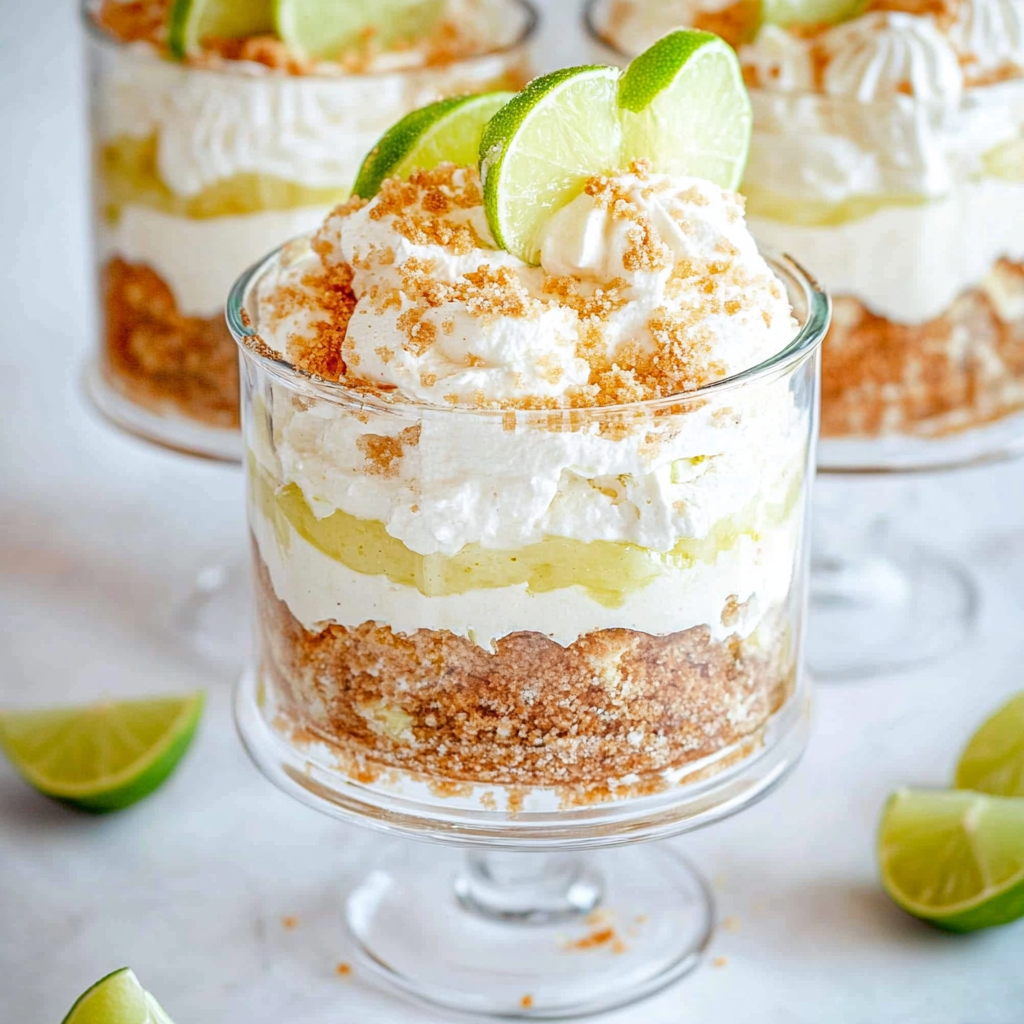 Recipe preparation for Key Lime Mascarpone Cheesecake Trifle