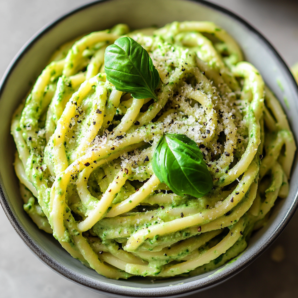 Recipe preparation for Creamy 15 Minute Avocado Pasta