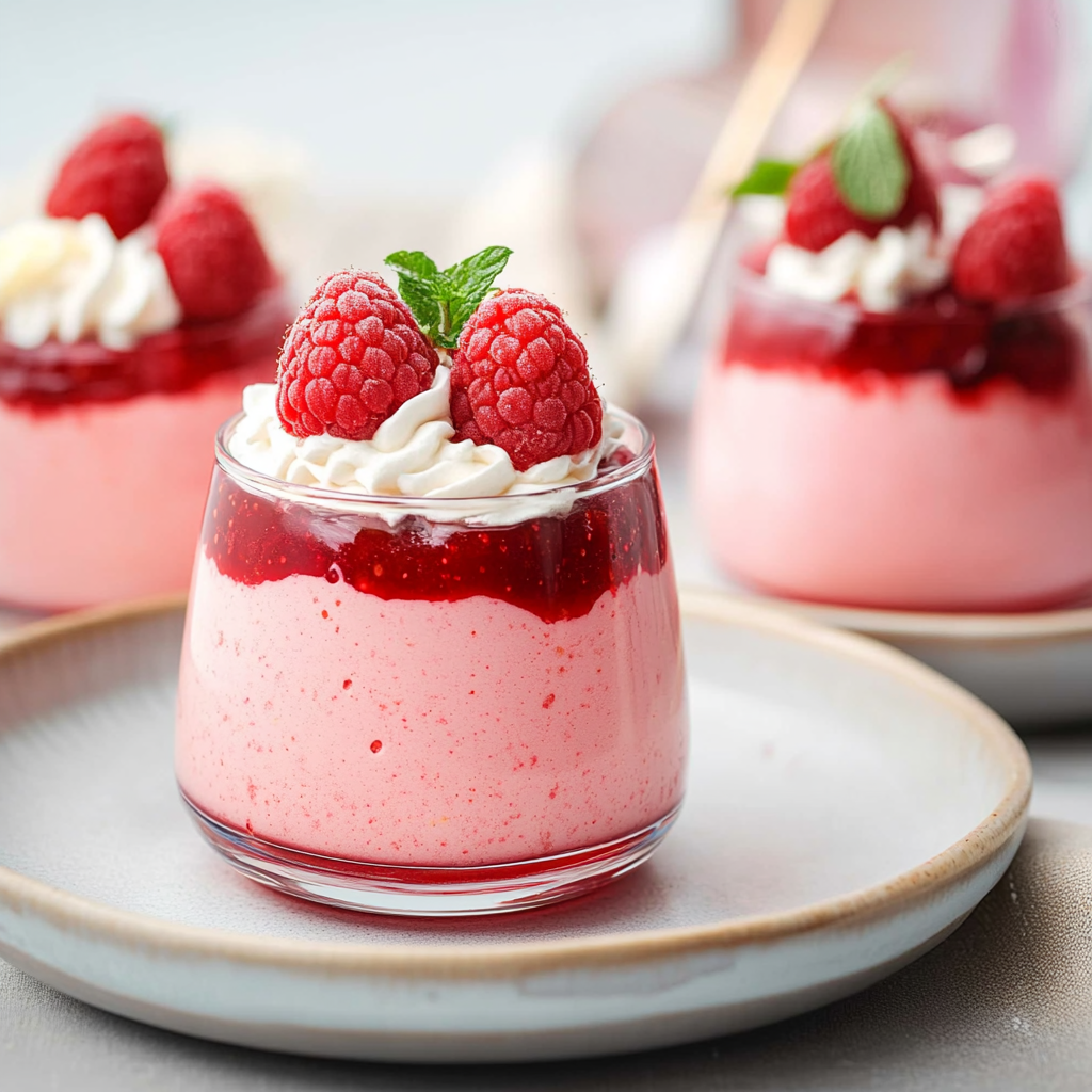 Recipe preparation for Raspberry Mousse