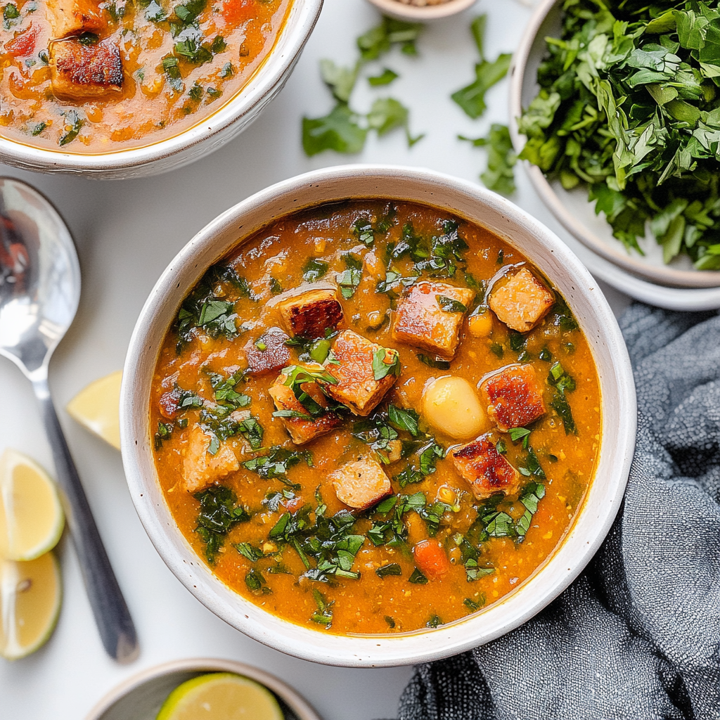 Recipe preparation for red lentil soup