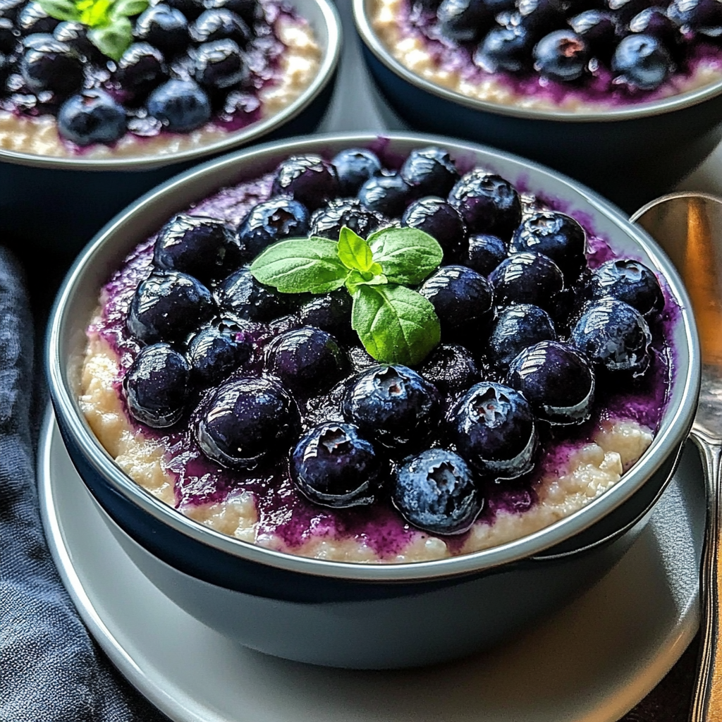 Recipe preparation for Baked Blueberry Cottage Cheese Bowls