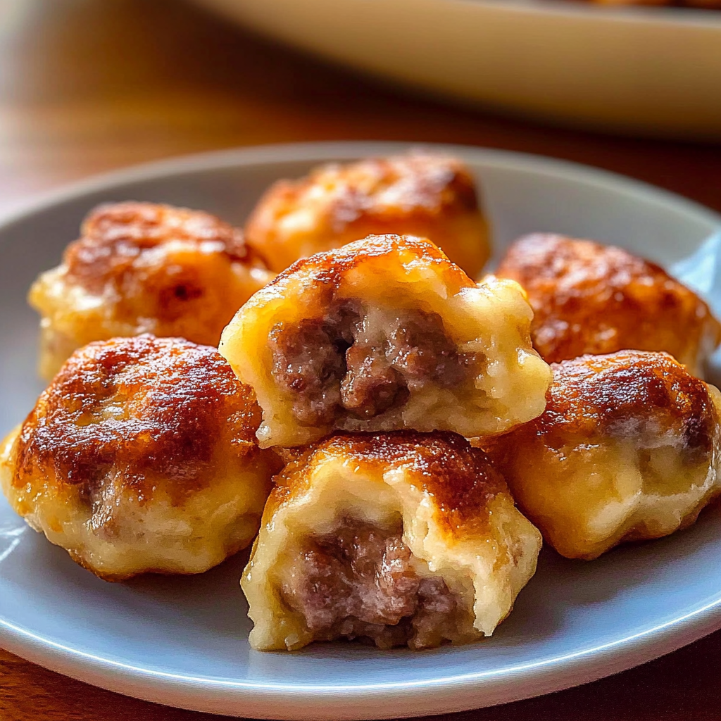 Recipe preparation for Sausage Pancake Bites