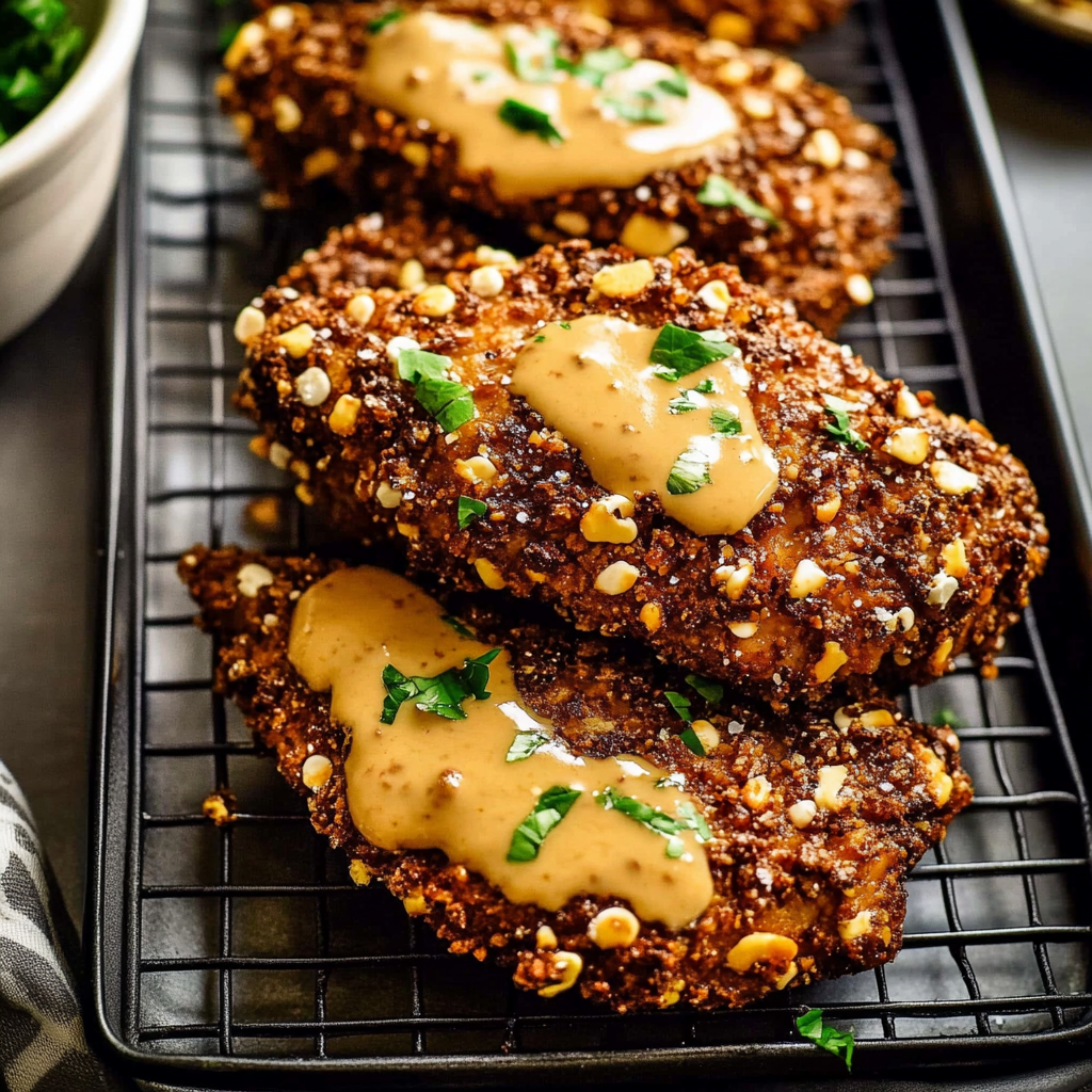 Recipe preparation for pretzel crusted chicken